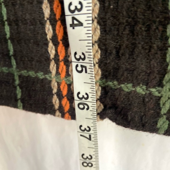 VNTG Nick and Mo retro wool blend brown woven tartan plaid coat. SZ M - Picture 9 of 11
